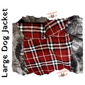 NWOT Large Dog Plaid Winter Vest Jacket